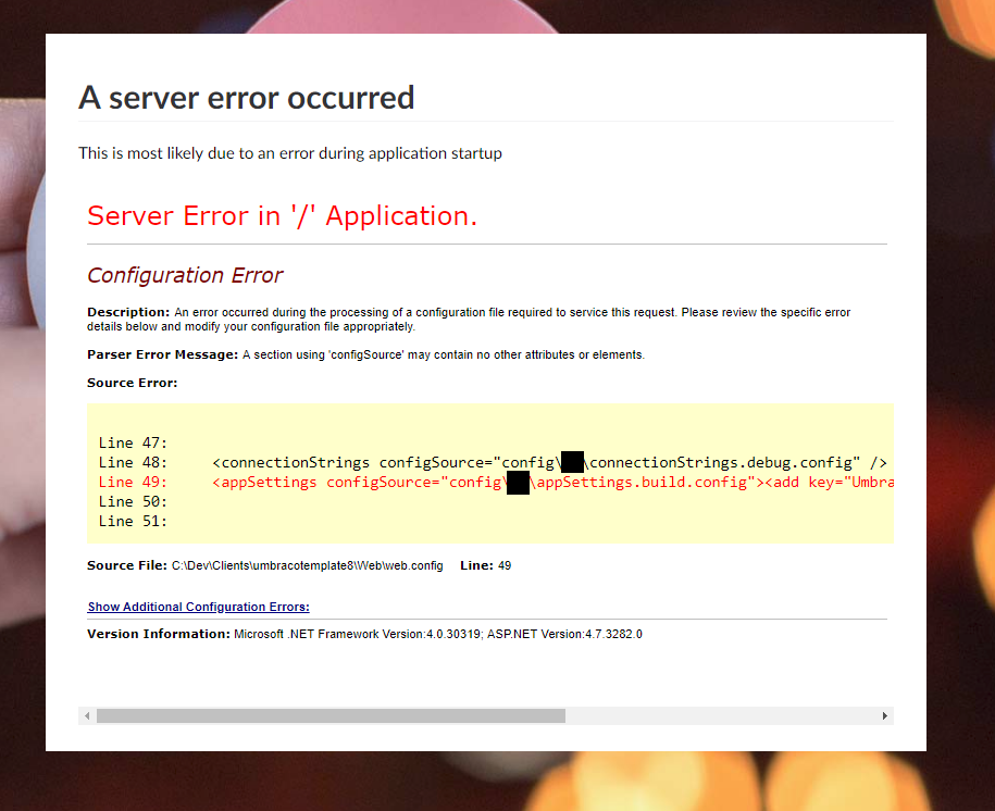 Here is a screenshot of the problem