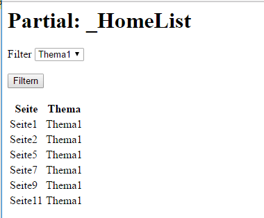Screenshot after Filtering