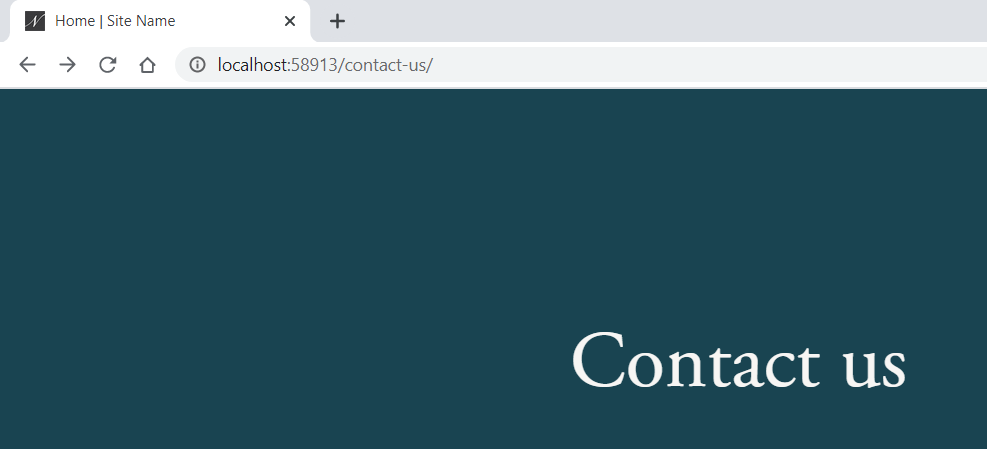 Contact us page title