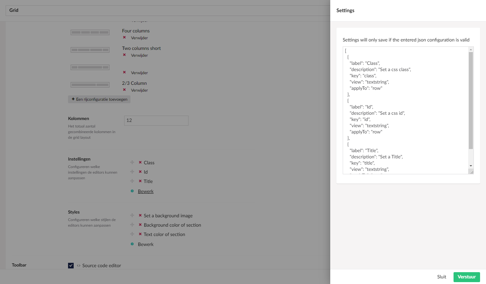 settings on the right, make the class only accessible for the admin role