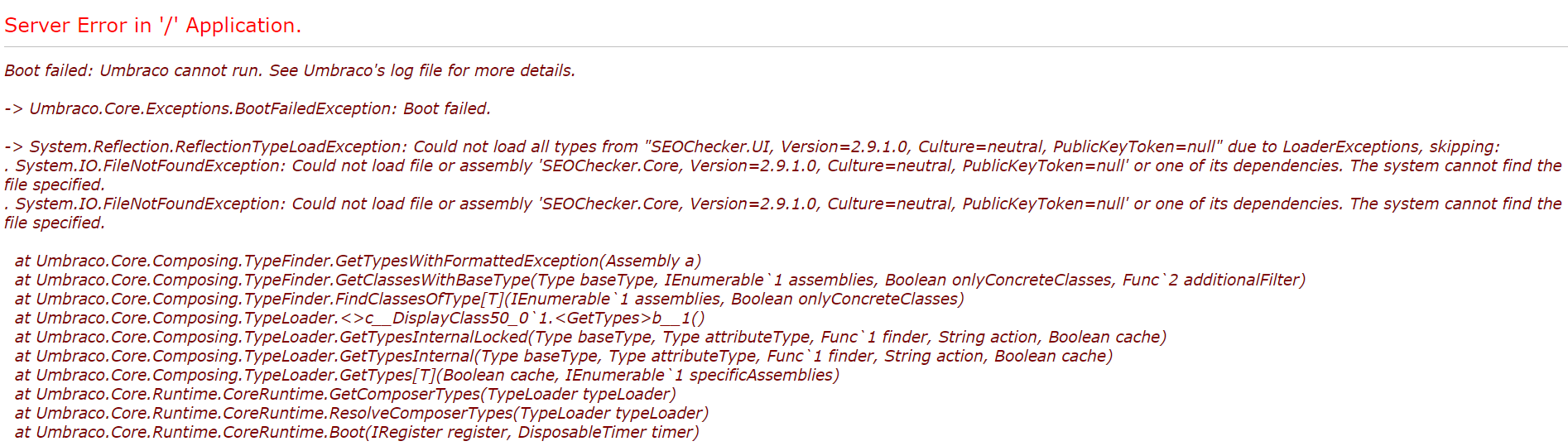 Boot fail image