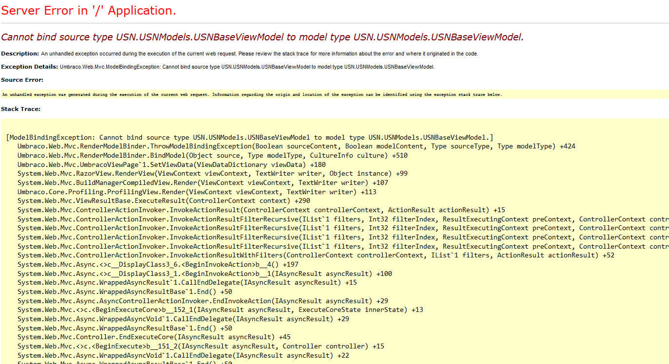 Error message