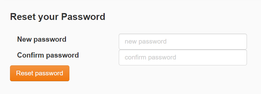 Reset Password