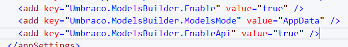 Excerpt from web config