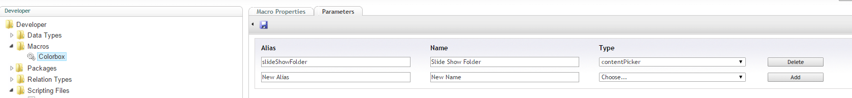 Colorbox Macro Parameter