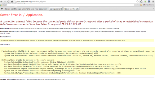 Sign Up Error