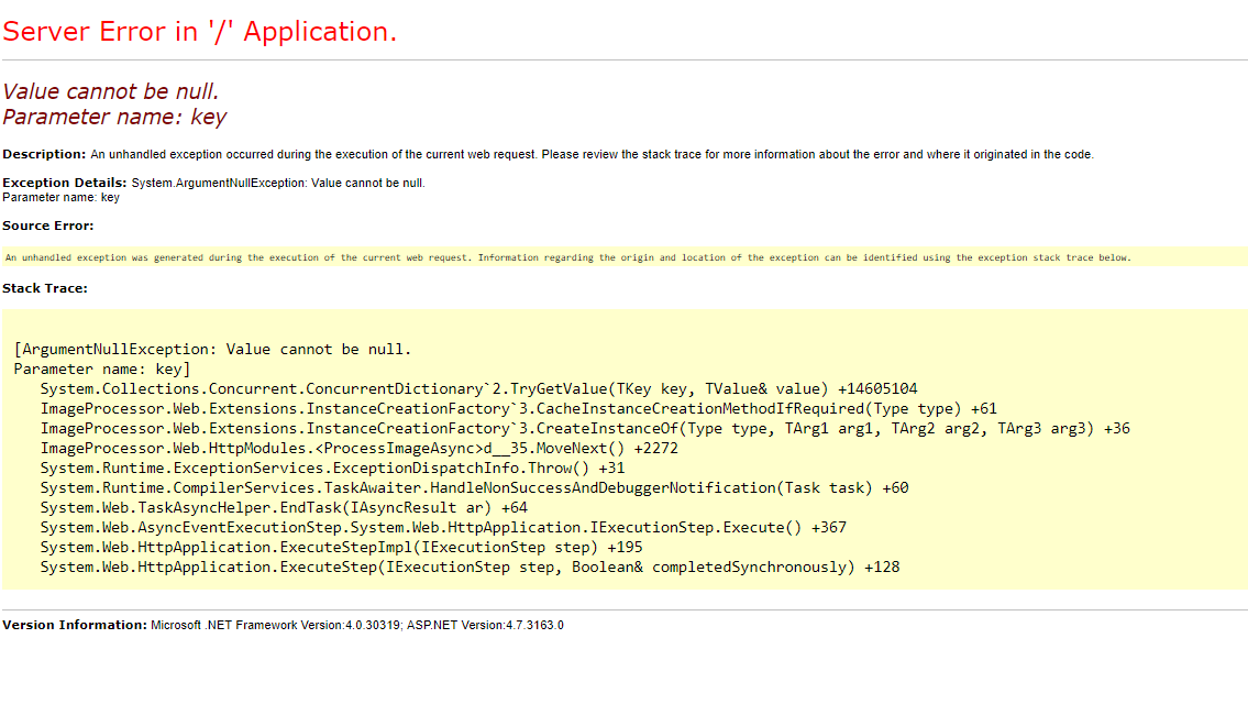 Server Error