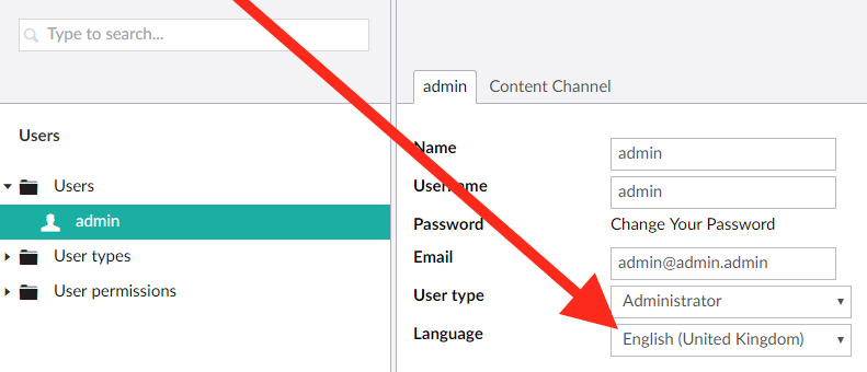 Default Language