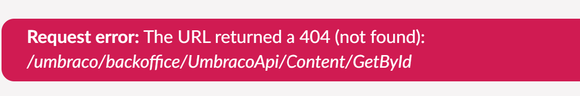 404 in back office