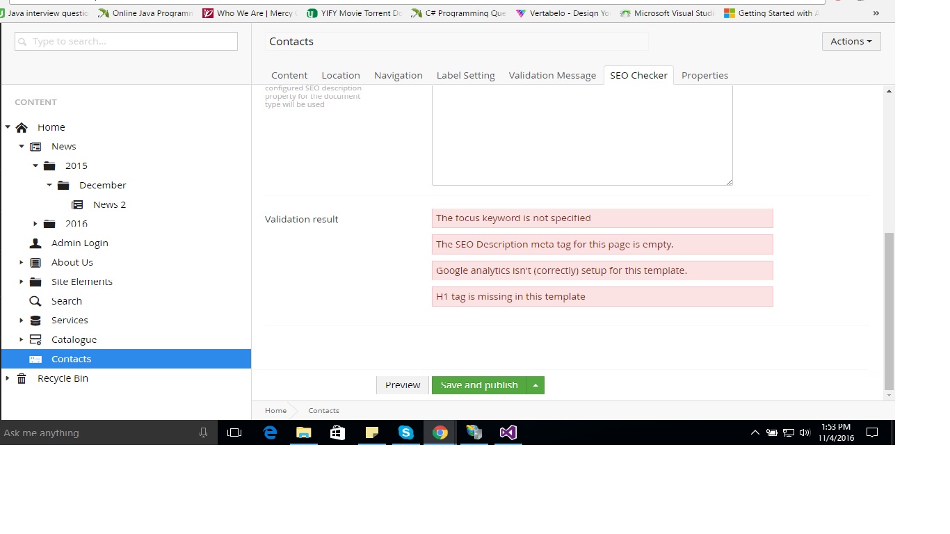 why does the validation shows "h1 tag is missing even if theres the tag???"