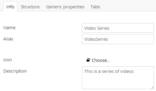 Video Series Media Type Info