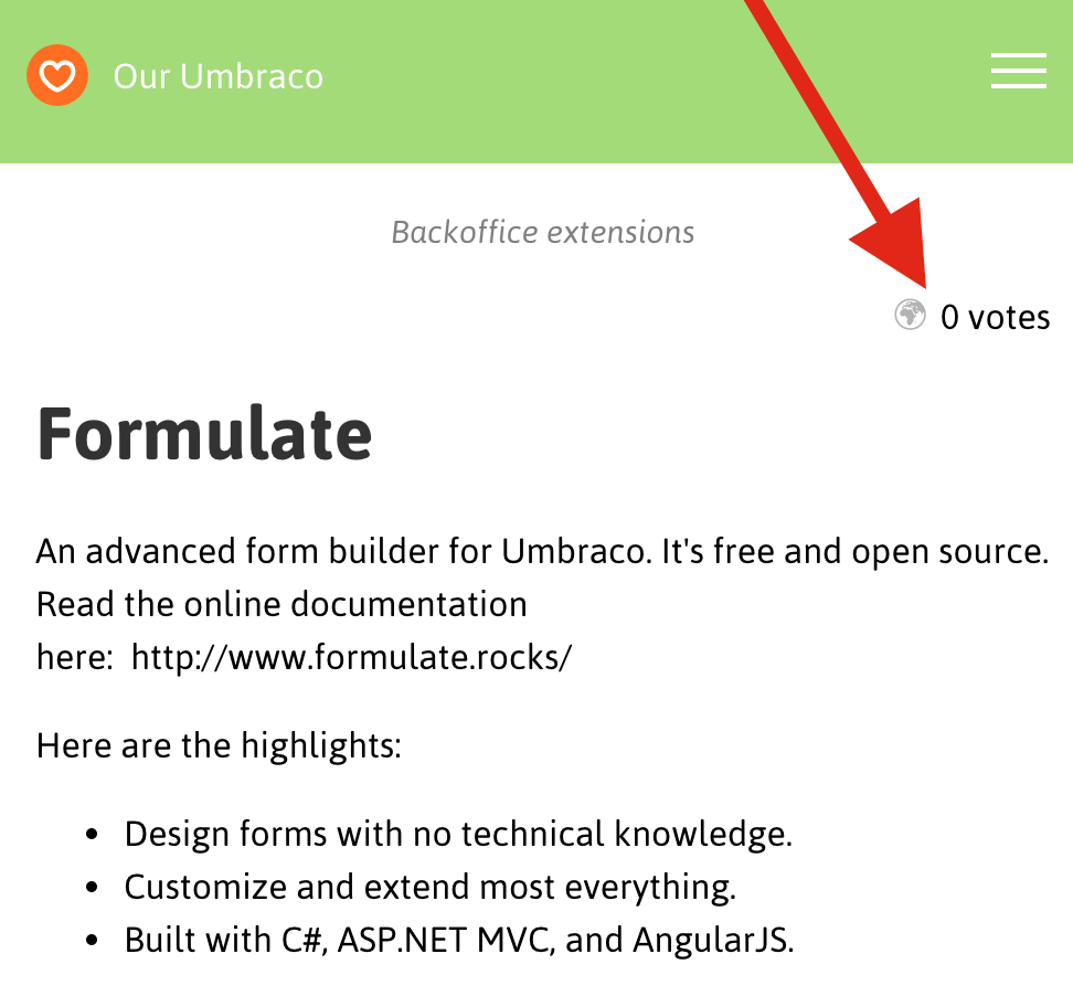 Vote for Formulate