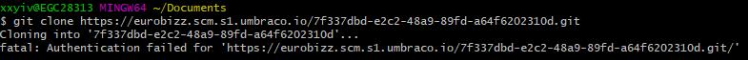 Error message