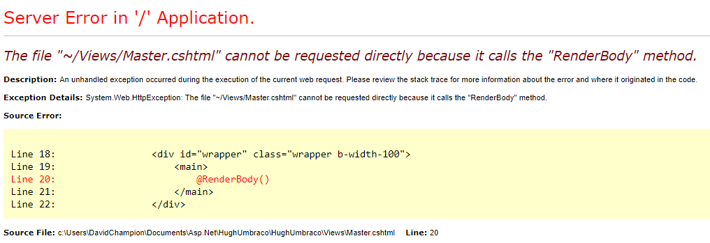Server error