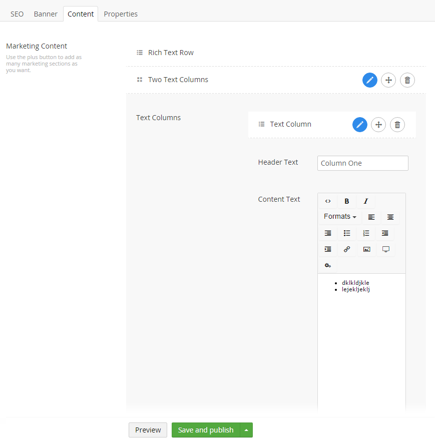 Nested Content Screenshot