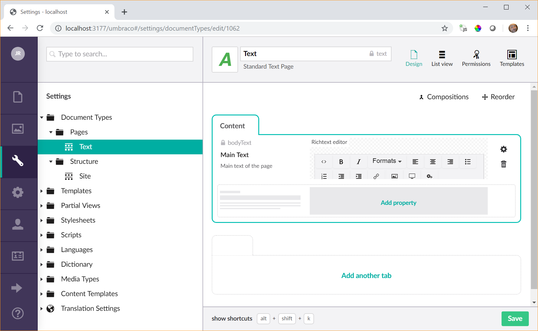 Screenshot of Doctypes