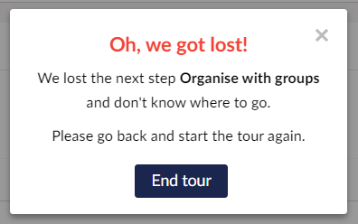 We lost the next step
