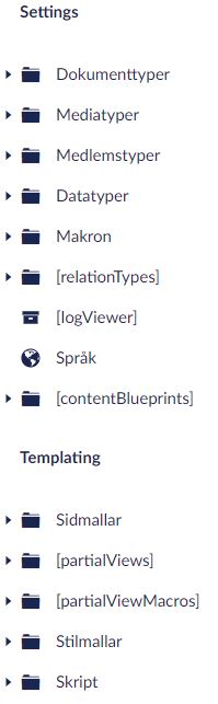 Umbraco settings