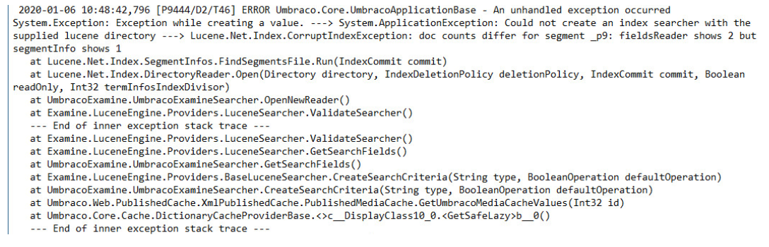 Lucene Index Corrupt