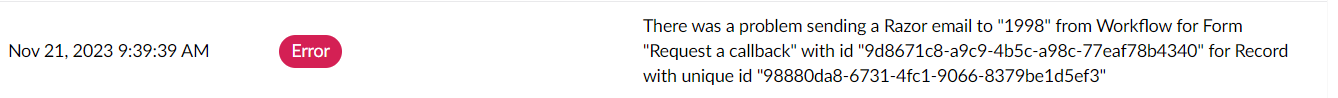 Example error