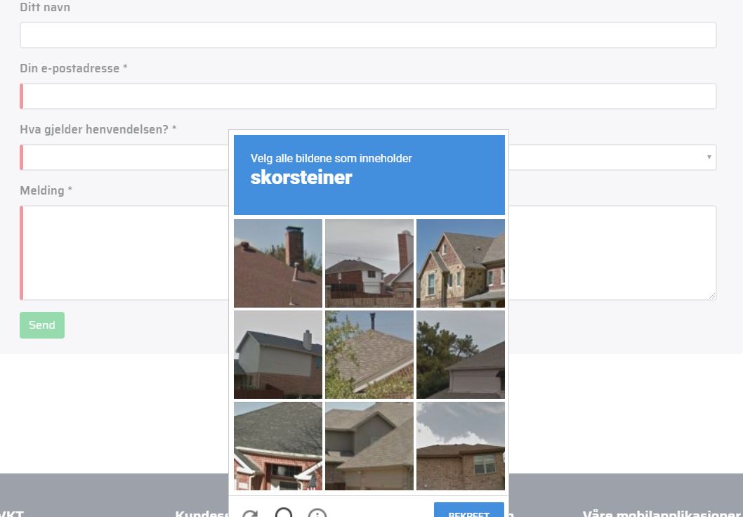 Invisible Recaptcha is visible