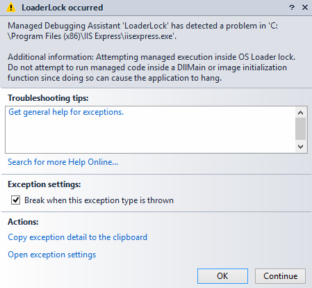LoaderLock Error