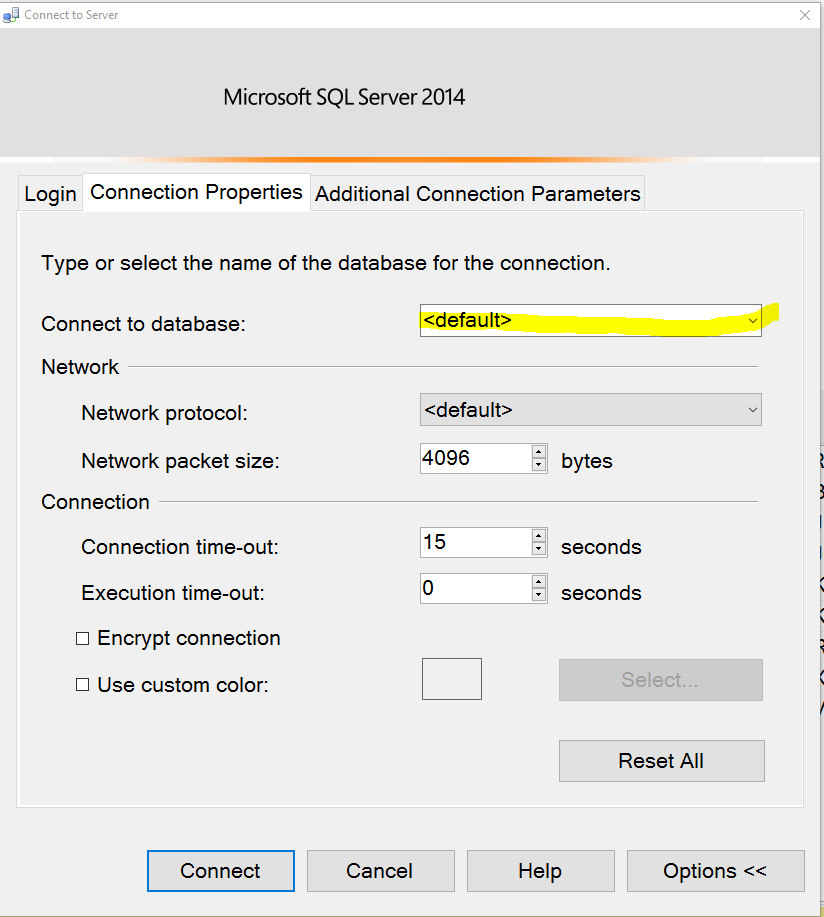 Fill in the highlighted field.