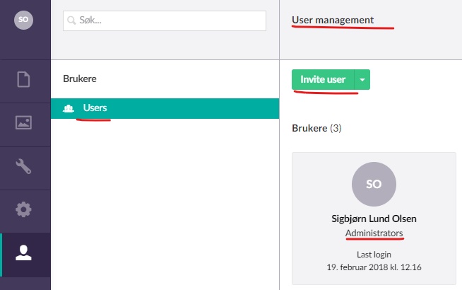 Users vs Brukere