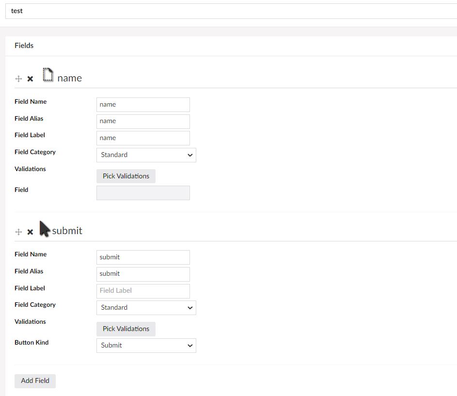 Just created 1 text field and submit button