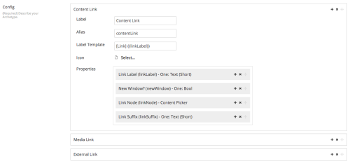 Configuration for Archetype Links