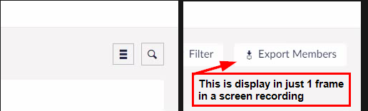 The Export button is just visible for blink