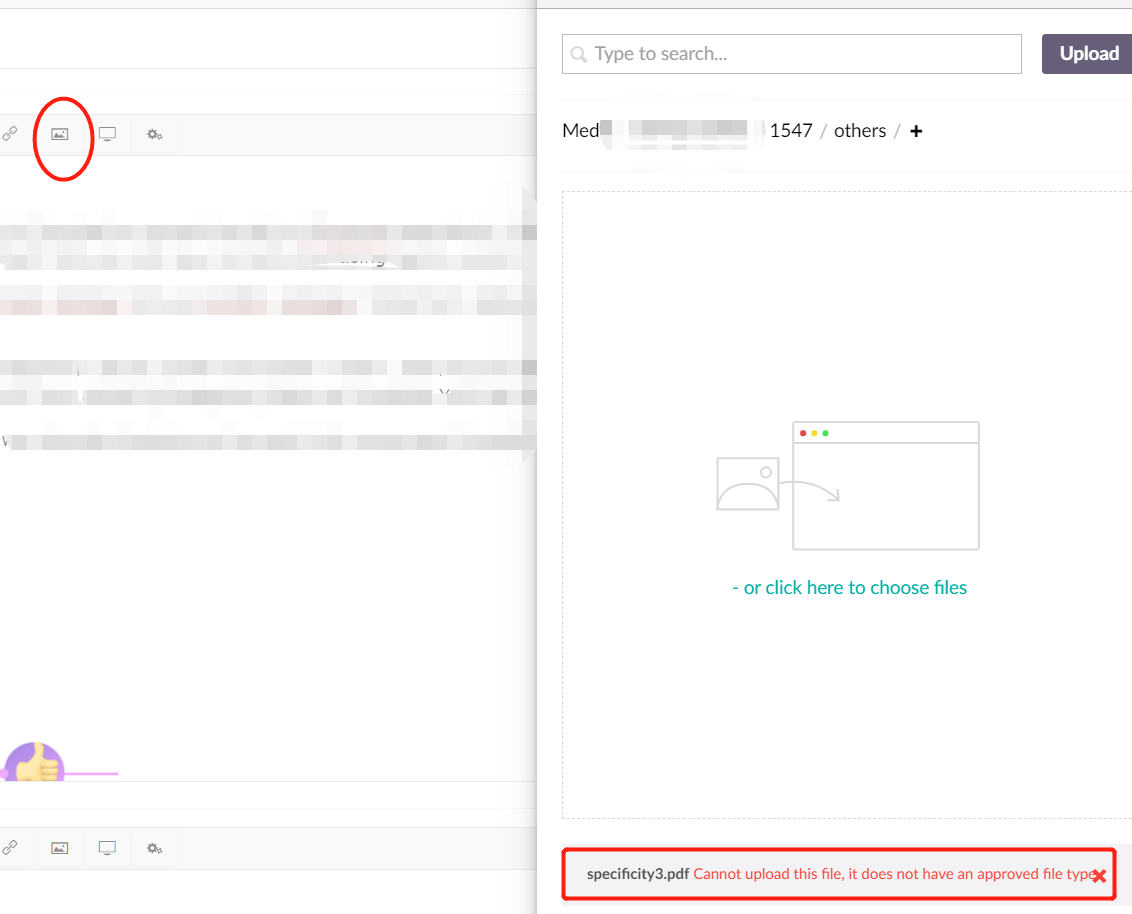 error details