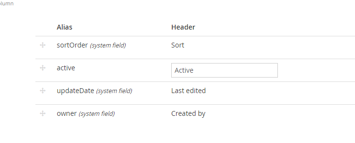 Headers for my list view