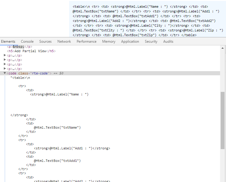 frontend code