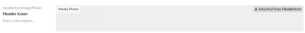 the media picker in settings