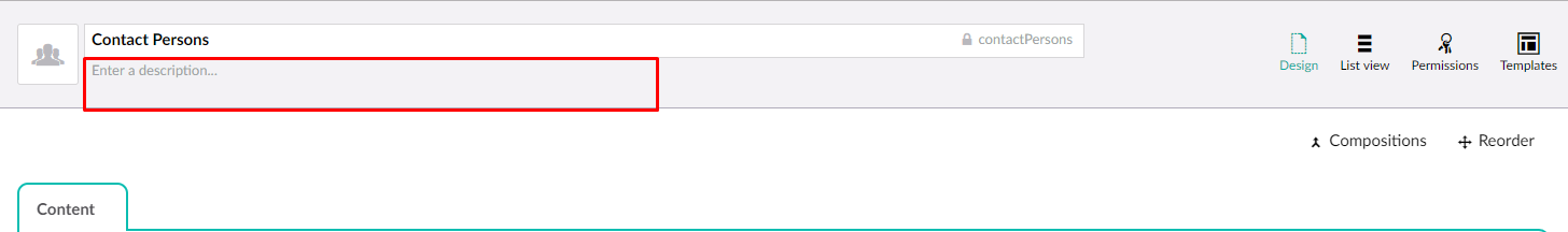 Description field