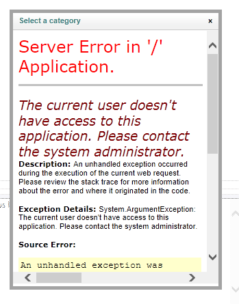 Exception: