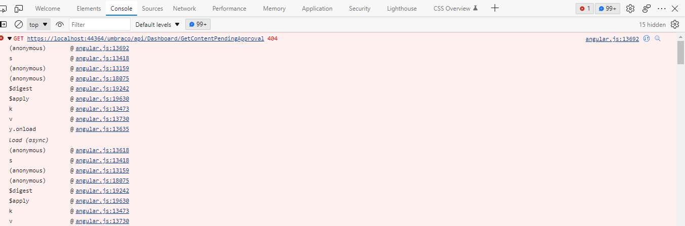console error