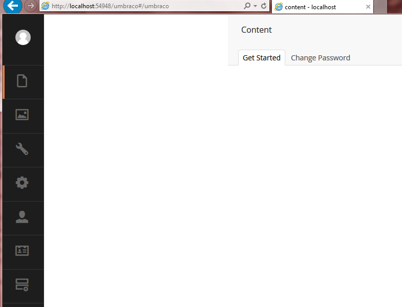 Empty Backoffice