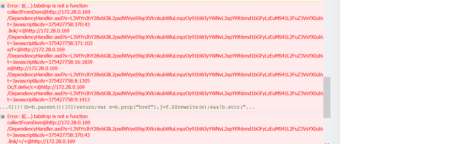 TabDrop is not function