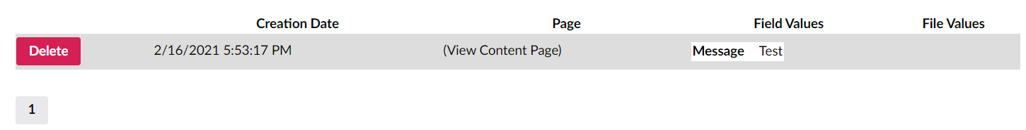 Form Submission Data