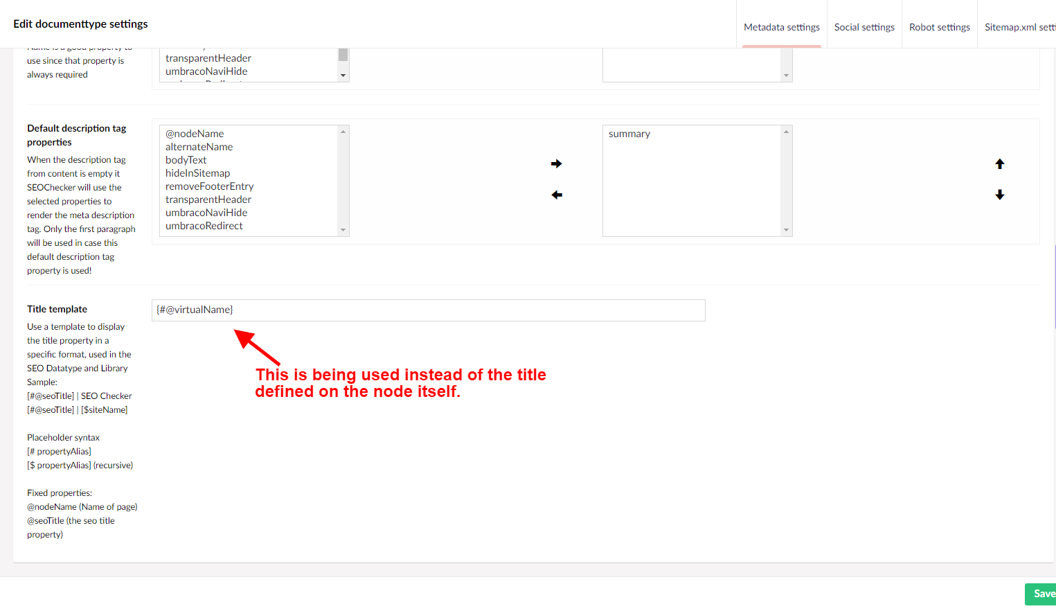 Virtual Template Defaults