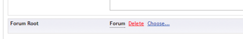 Content picker for selecting forum root node