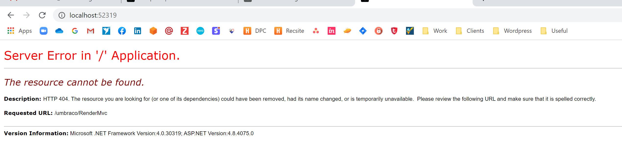 Image of my error
