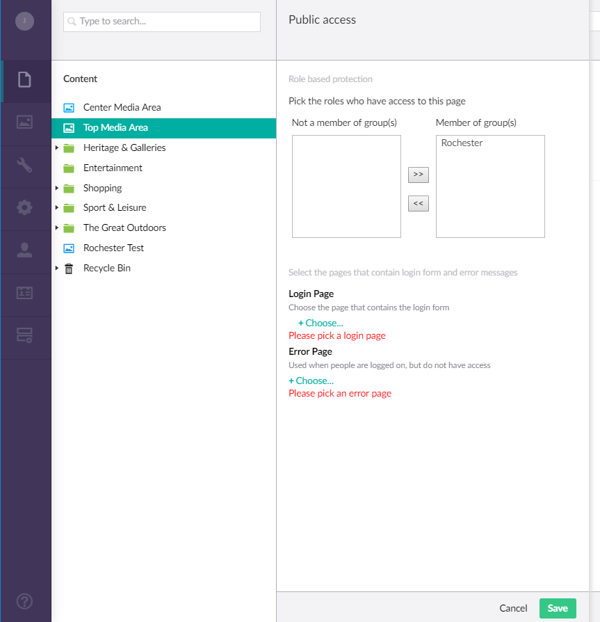 roel based public access