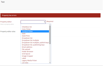 Cannot click on the property editors.