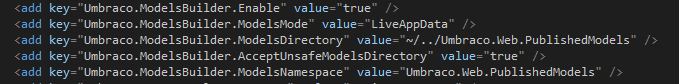 App settings in web.config