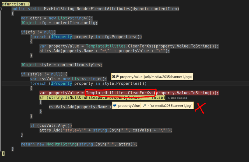 debug values