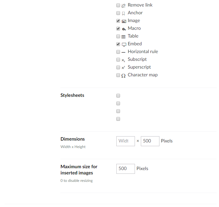 Empty checkboxes