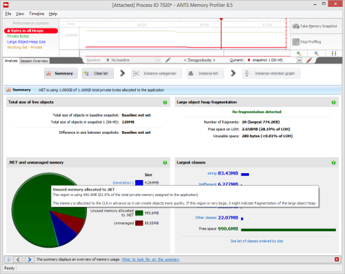 ants memory profiling